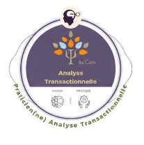 Badge Ita’Com : Analyse transactionnelle, ruban Praticien(ne) Analyse transactionnelle.