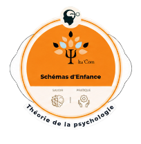 Badge Ita’Com : Schémas d’enfance, ruban Théorie de la psychologie.